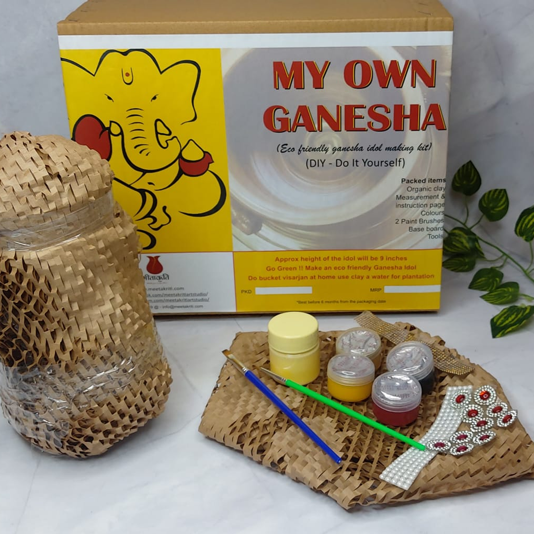 2 D Ganesha Painting Kit – 6” Relief