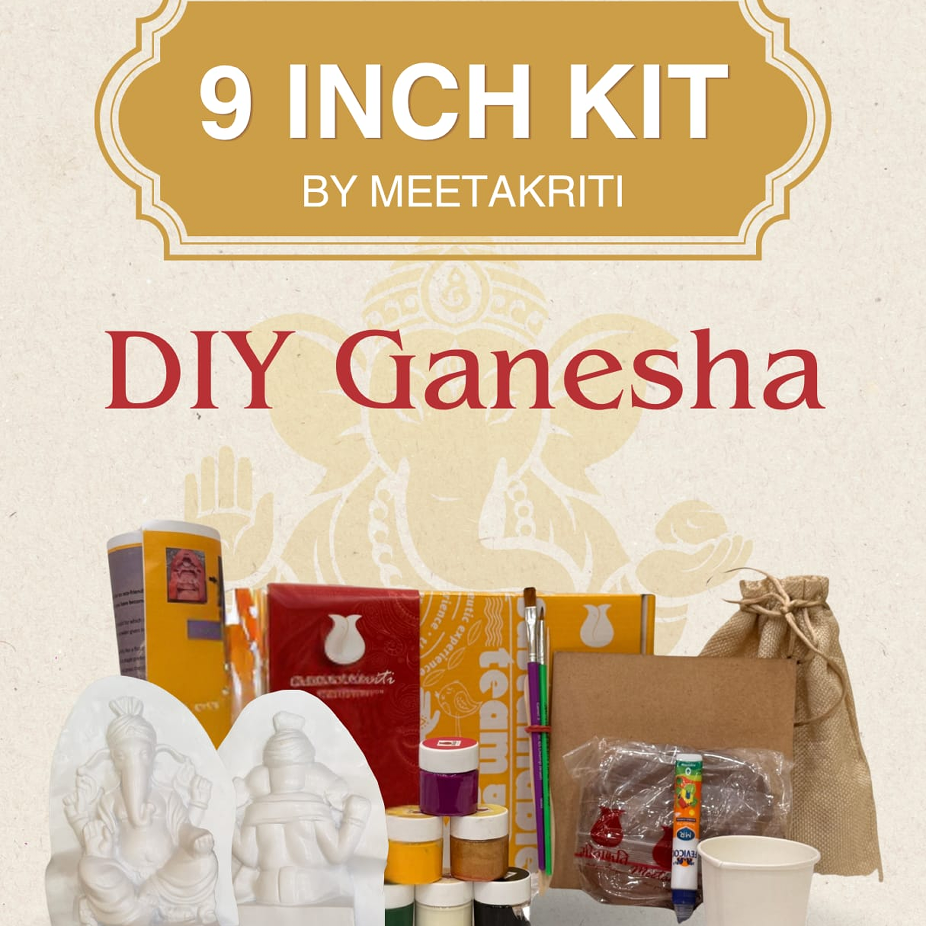 Creative DIY Ganesha Colouring Kit – 9” Idol Main image
