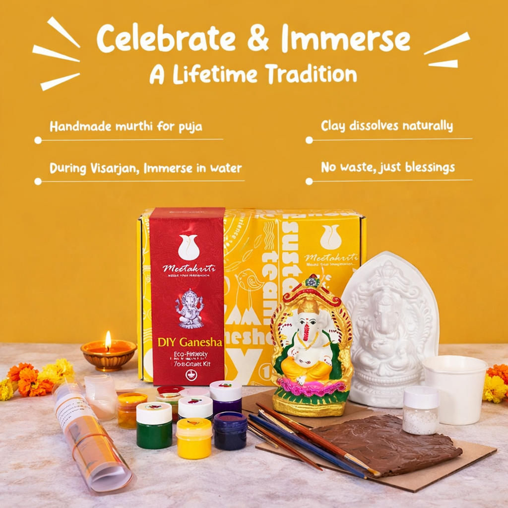 6'' Eco friendly Ganesha Diy 1 peice Mould Kit