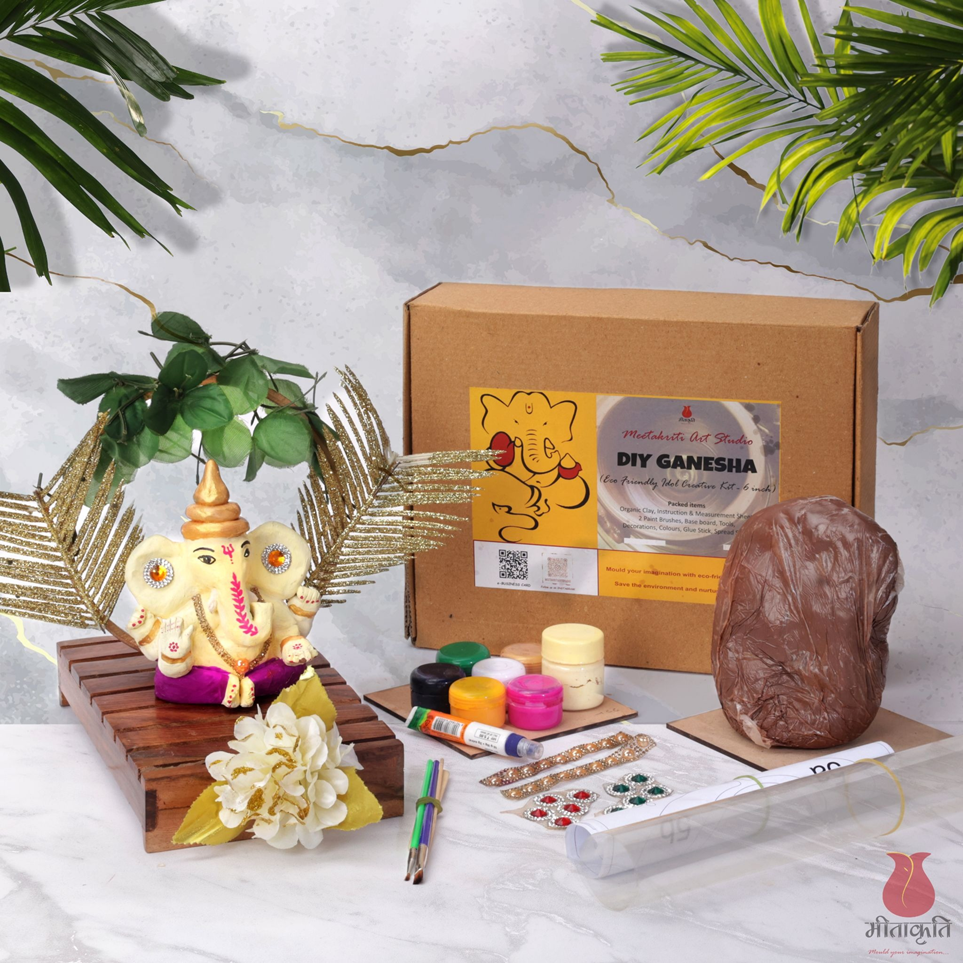 Creative DIY Ganesha Colouring Kit – 7” Idol