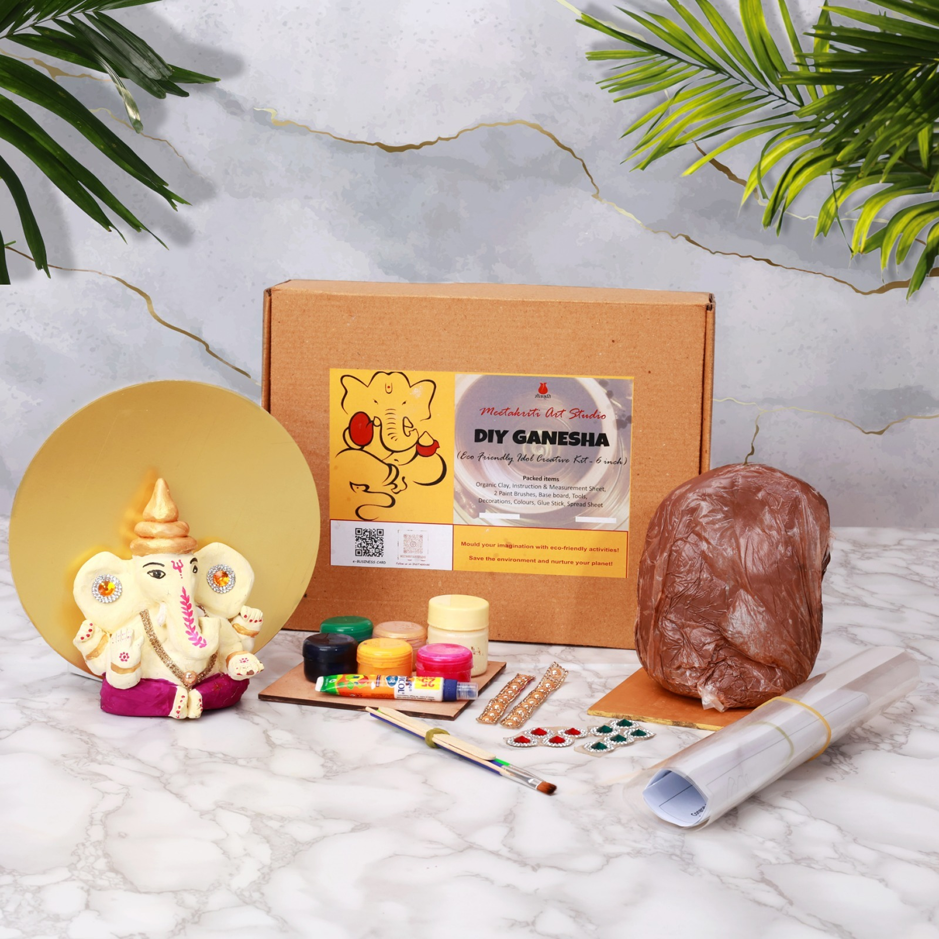 Creative DIY Ganesha Colouring Kit – 7” Idol