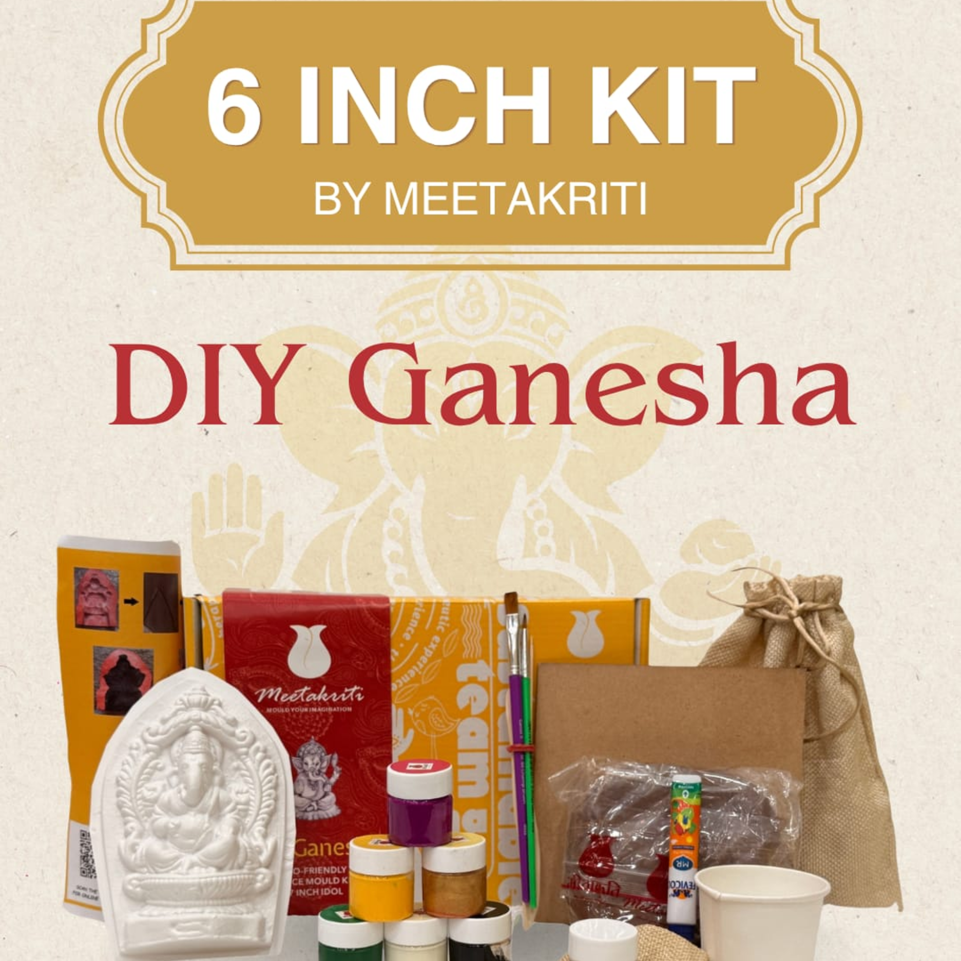 Creative DIY Ganesha Colouring Kit – 6” Idol