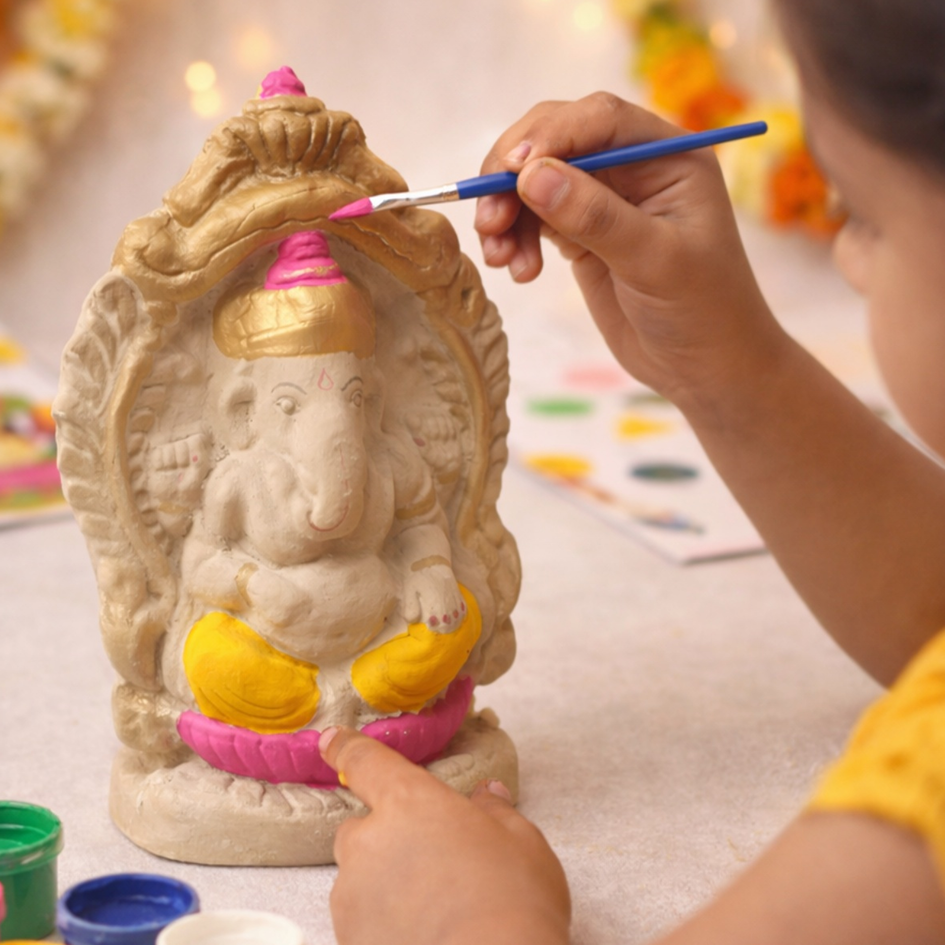 Creative DIY Ganesha Colouring Kit – 6” Idol