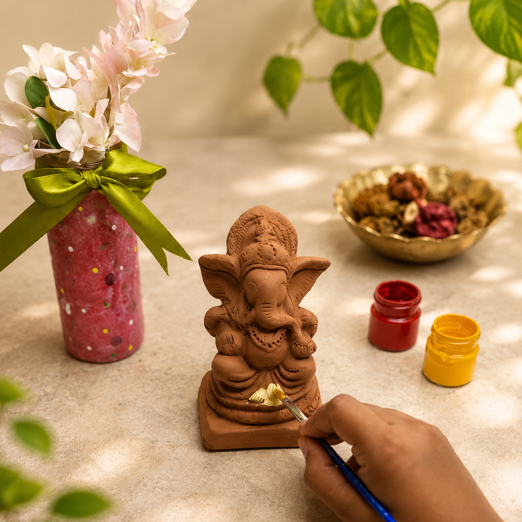DIY Ganesha Colouring Kit– 6” Idol