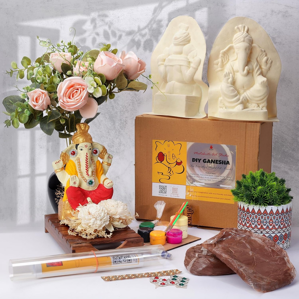 9'' Eco friendly Ganesha Diy 1 peice Mould Kit (Premium)