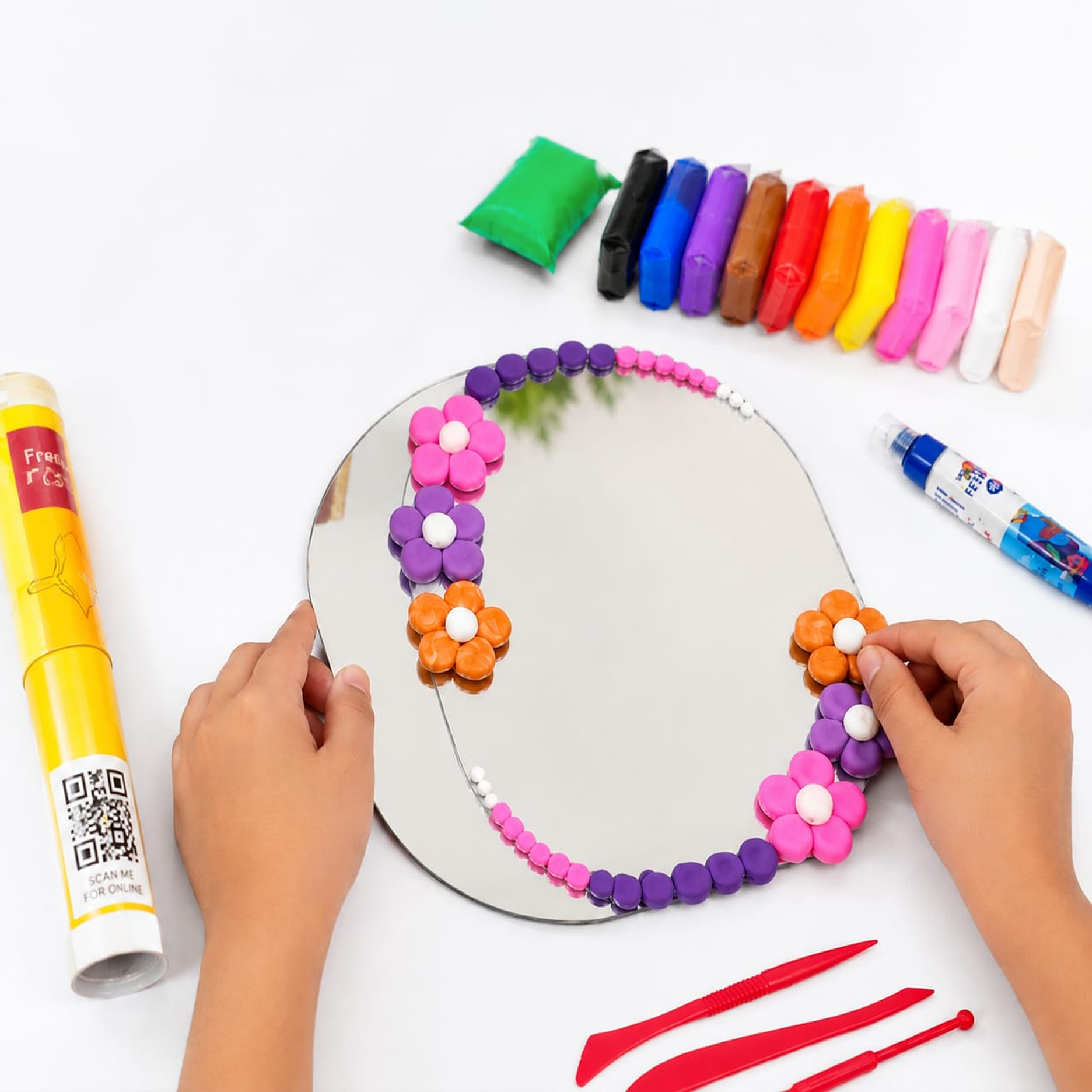 DIY Mirror Clay Art