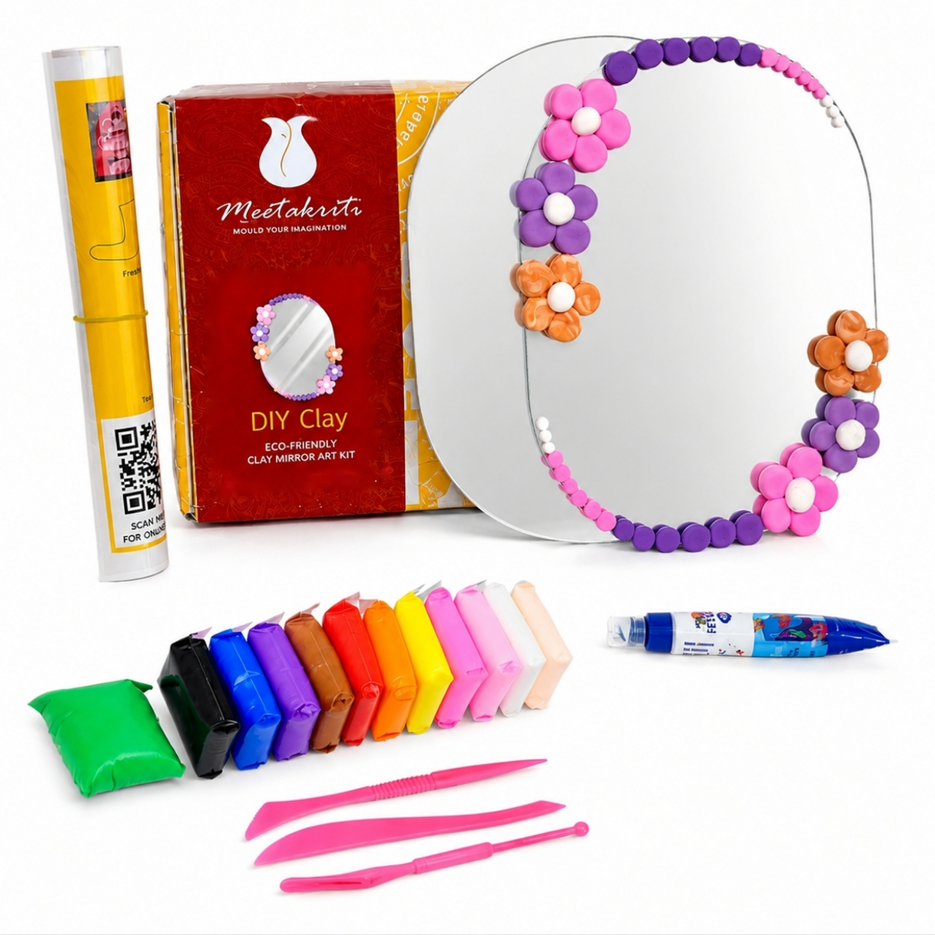 DIY Mirror Clay Art