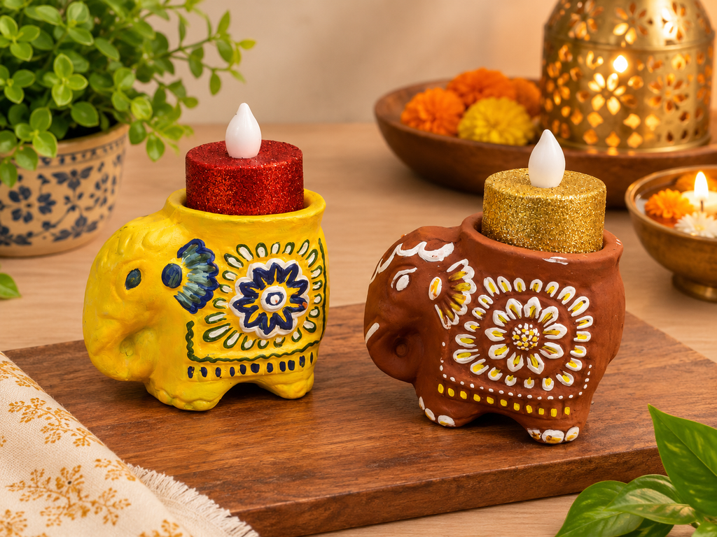 DIY Festive – Elephant T Light Candle Holder