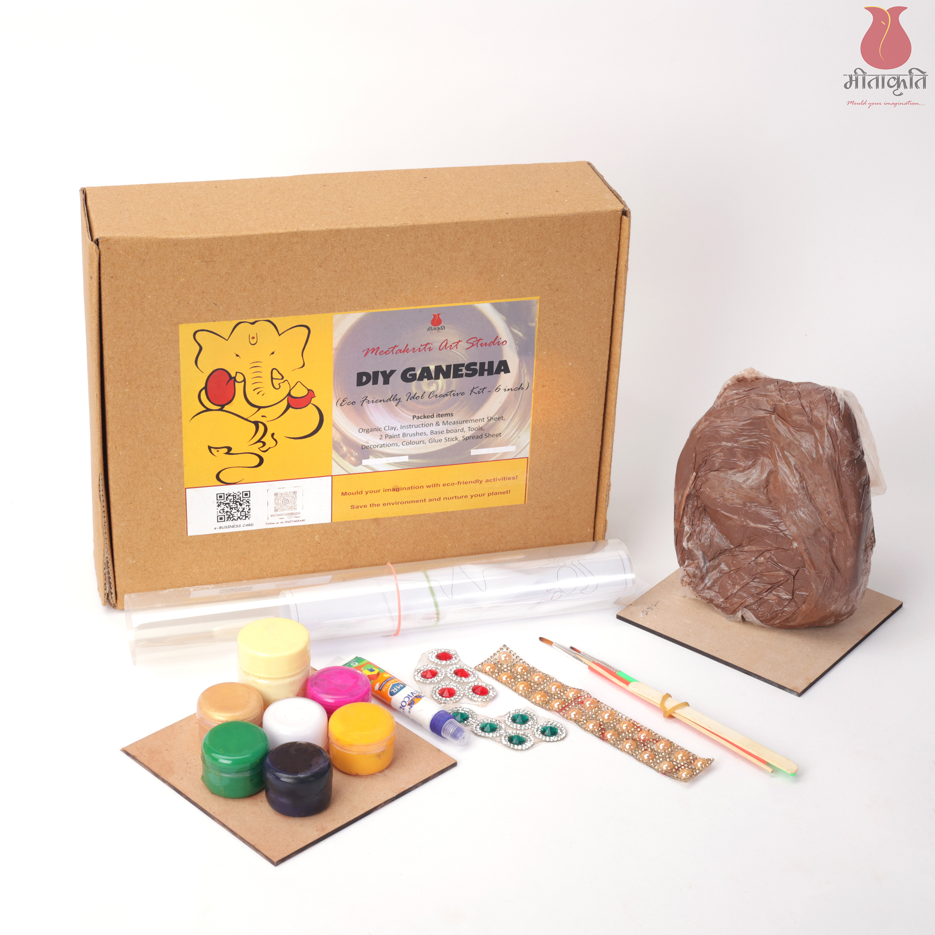 Creative DIY Ganesha Colouring Kit – 7” Idol