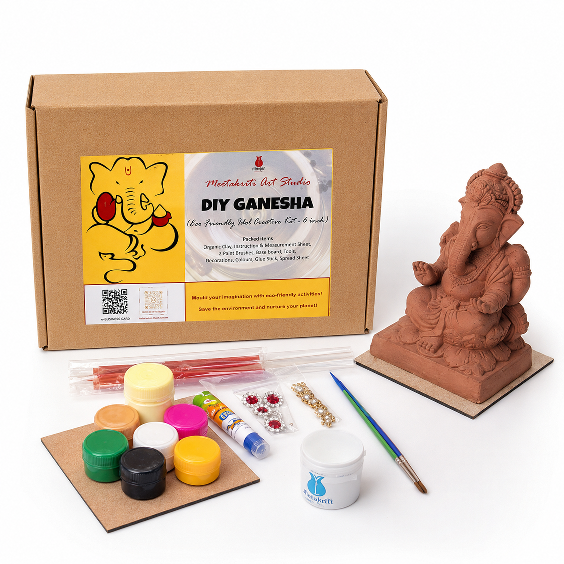 DIY Ganesha Painting Kit– 7” Idol