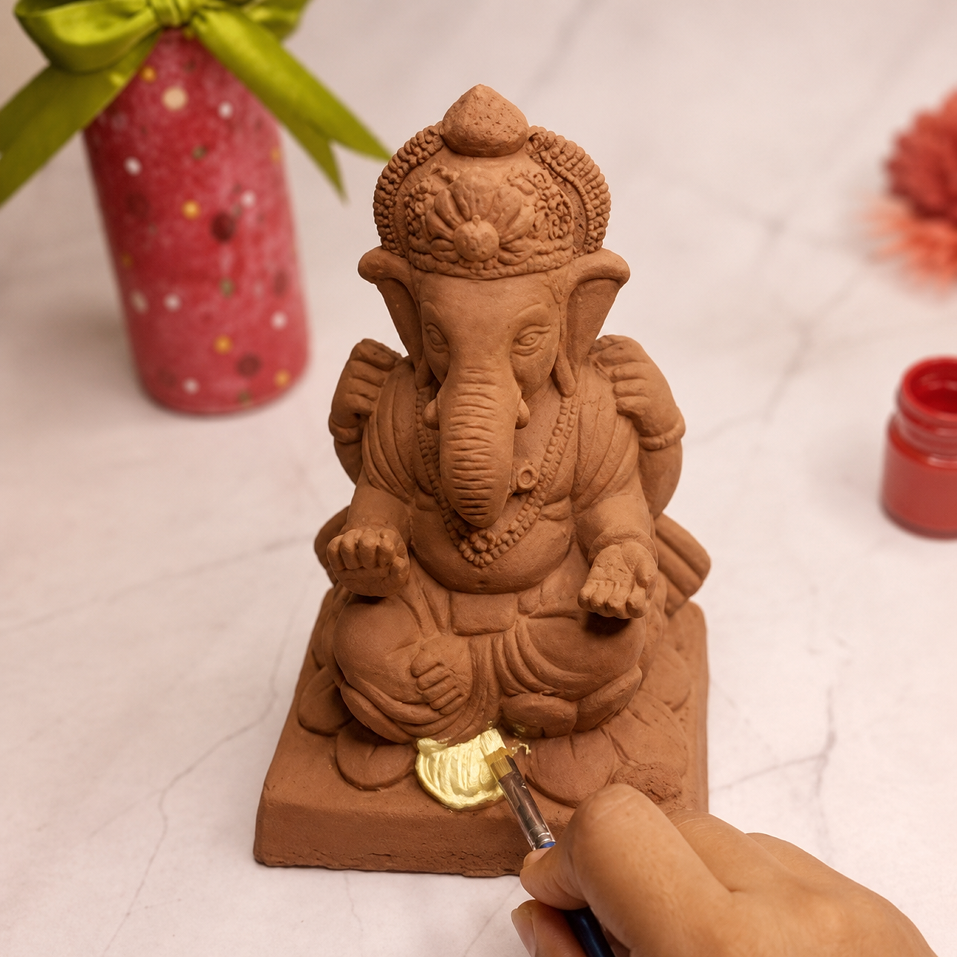DIY Ganesha Painting Kit– 7” Idol